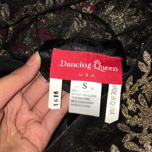 Jewel Embellished Sheer Back Chiffon Prom Dress - Picture 5 of 5